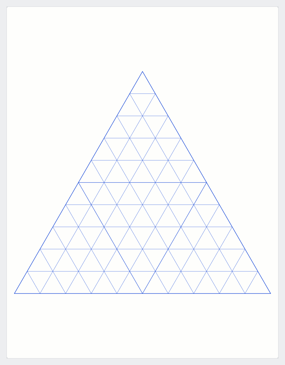 A sheet of ternary paper: ternary · 10 divisions per side.